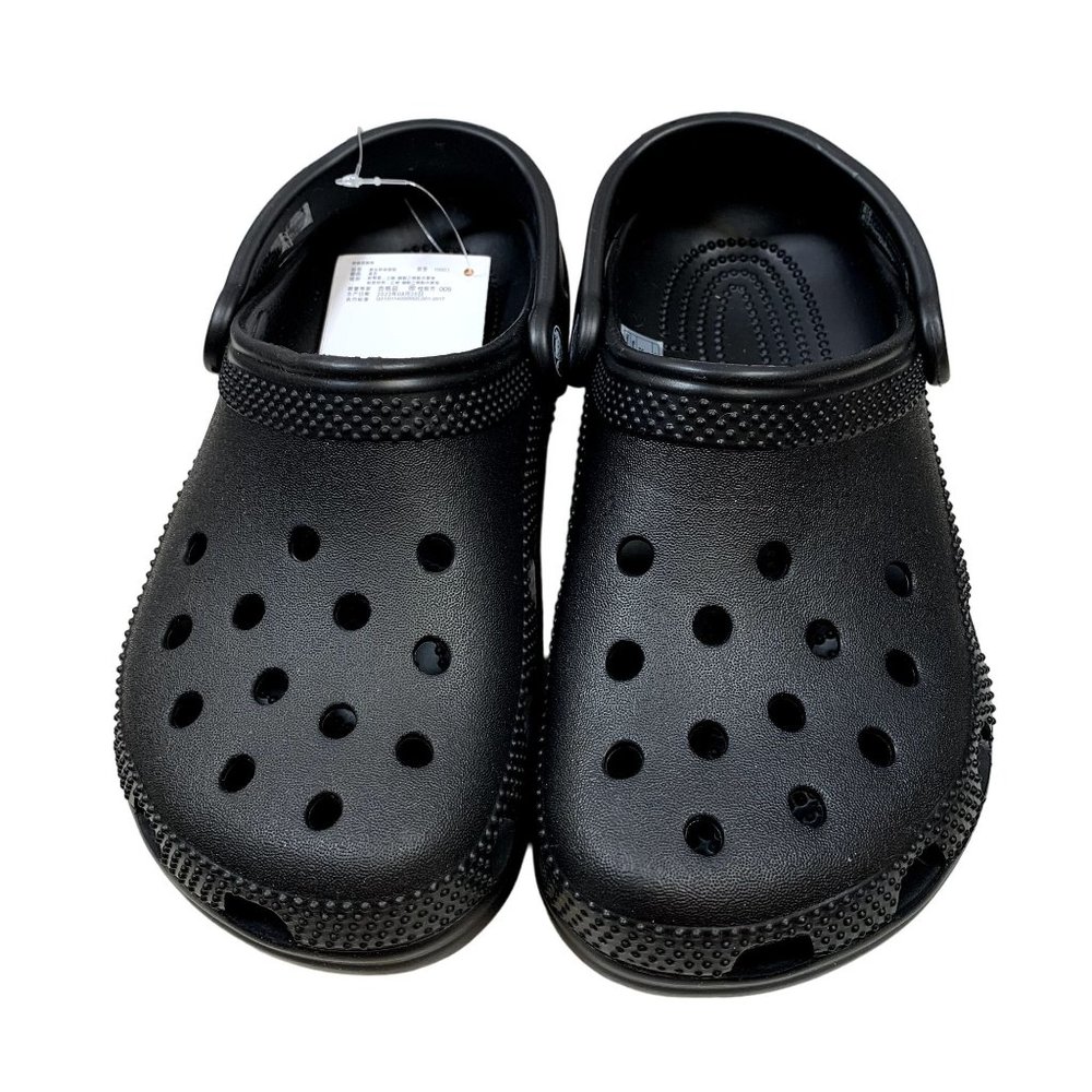 Crocs Classic Clogs Mens 5 Womens 7 Black Slip On Light Water Friendly Sandals 2 - Picture 8 of 13